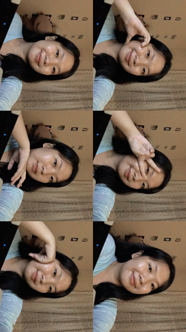 Smiling photo collage